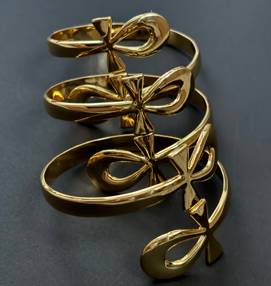 Life Gold Cuff Bracelet